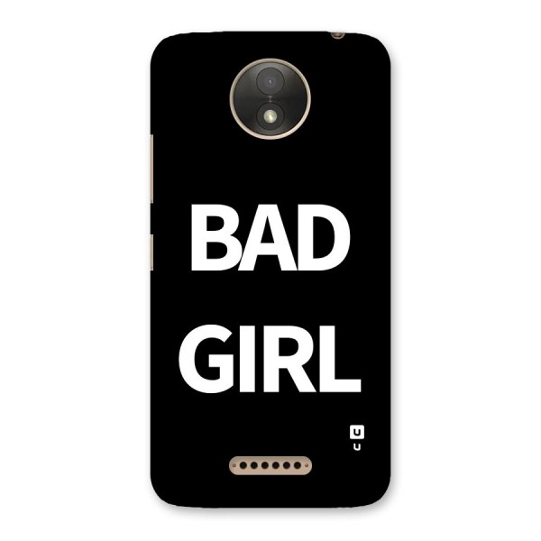 Bad Girl Attitude Back Case for Moto C Plus