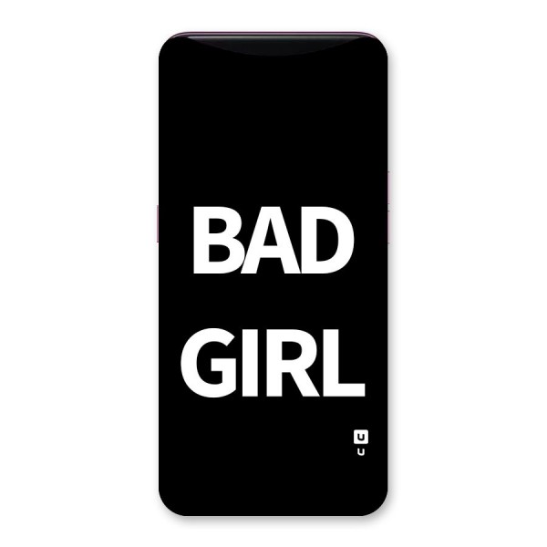 Bad Girl Attitude Back Case for Oppo Find X