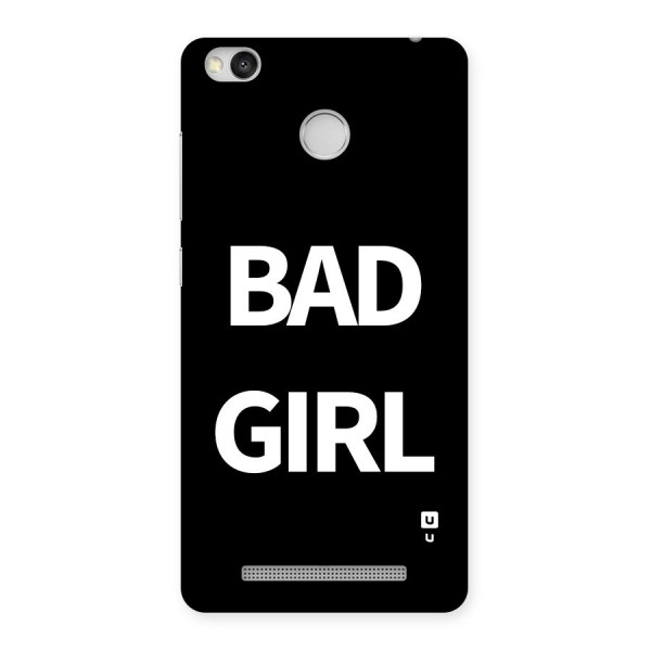 Bad Girl Attitude Back Case for Redmi 3S Prime