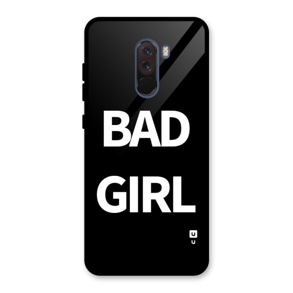 Bad Girl Attitude Glass Back Case for Poco F1