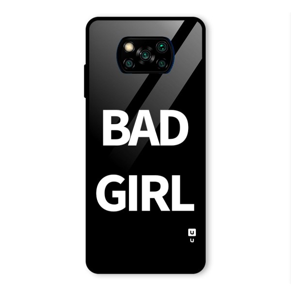 Bad Girl Attitude Glass Back Case for Poco X3 Pro