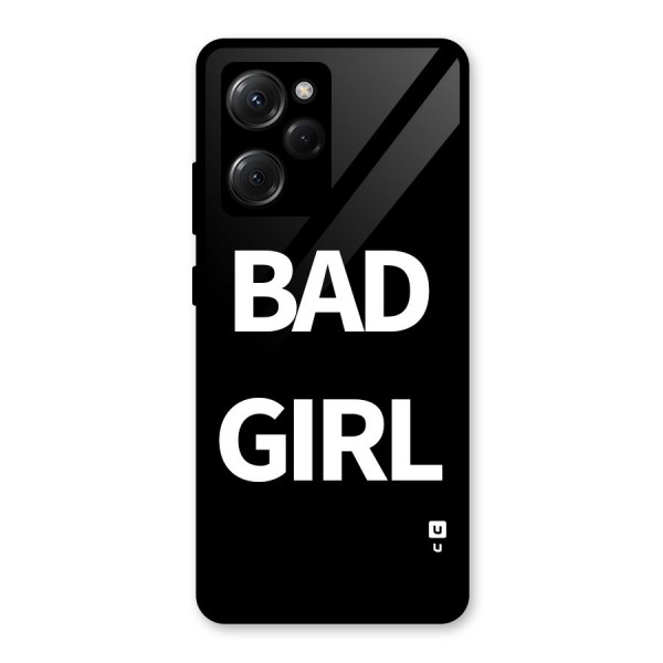 Bad Girl Attitude Glass Back Case for Poco X5 Pro