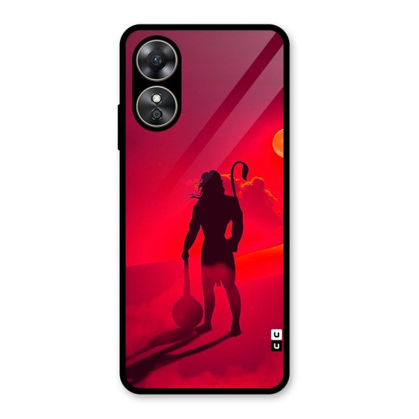 Bajrang Bali Glass Back Case for Oppo A17