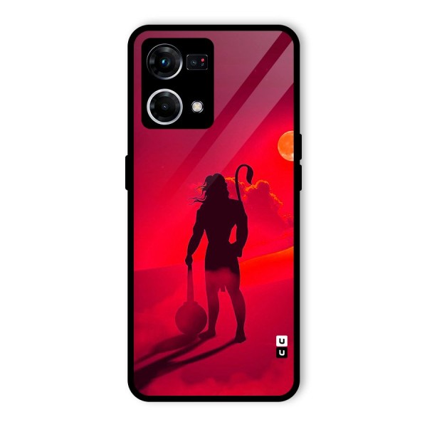 Bajrang Bali Glass Back Case for Oppo F21s Pro 4G