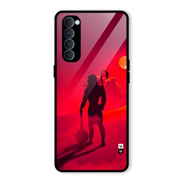 Bajrang Bali Glass Back Case for Oppo Reno4 Pro