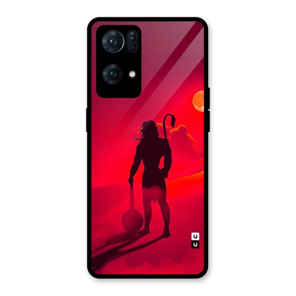 Bajrang Bali Glass Back Case for Oppo Reno7 Pro 5G