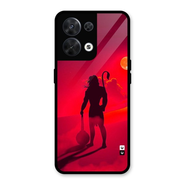 Bajrang Bali Glass Back Case for Oppo Reno8 5G