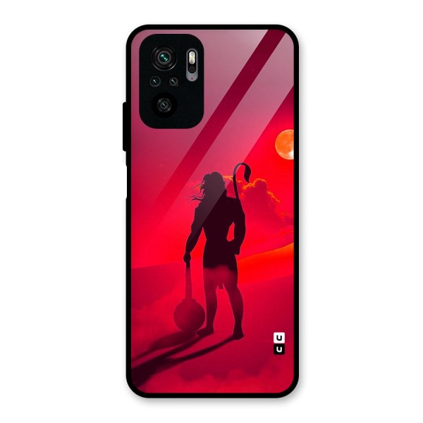 Bajrang Bali Glass Back Case for Redmi Note 10