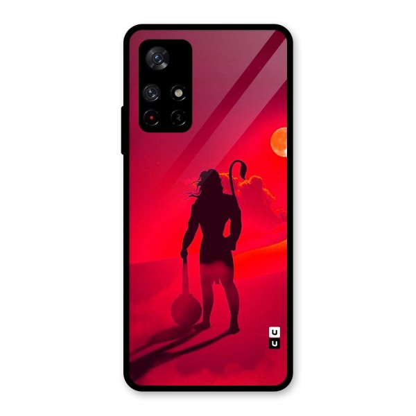 Bajrang Bali Glass Back Case for Redmi Note 11T 5G
