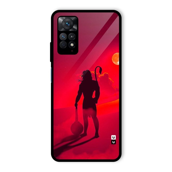 Bajrang Bali Glass Back Case for Redmi Note 11 Pro