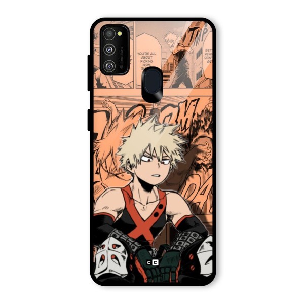 Bakugo Anime Manga Glass Back Case for Galaxy M30s