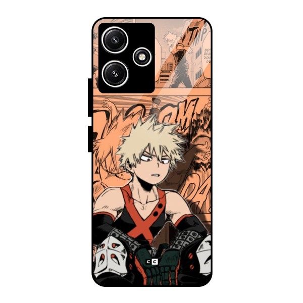 Bakugo Anime Manga Glass Back Case for Poco M6 Pro