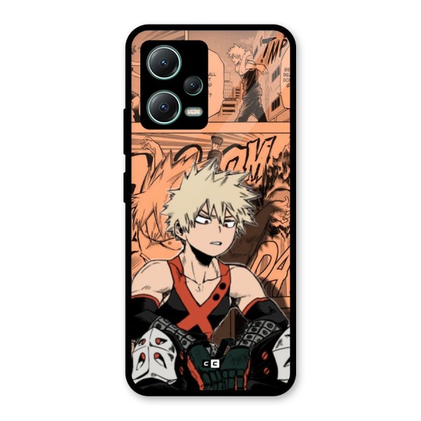 Bakugo Anime Manga Glass Back Case for Poco X5