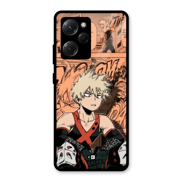 Bakugo Anime Manga Glass Back Case for Poco X5 Pro