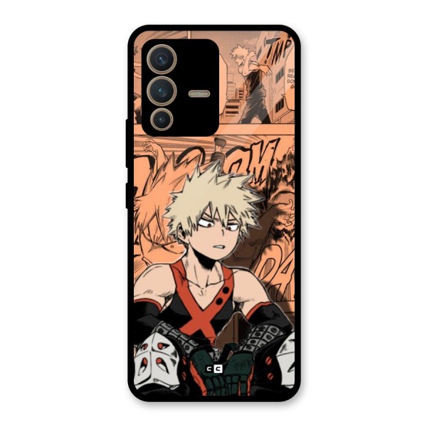 Bakugo Anime Manga Glass Back Case for Vivo V23 5G