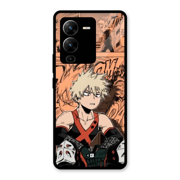 Bakugo Anime Manga Glass Back Case for Vivo V25 Pro