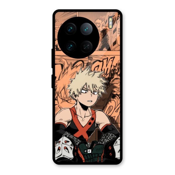 Bakugo Anime Manga Glass Back Case for Vivo X90 Pro