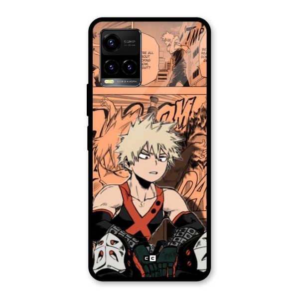 Bakugo Anime Manga Glass Back Case for Vivo Y21A