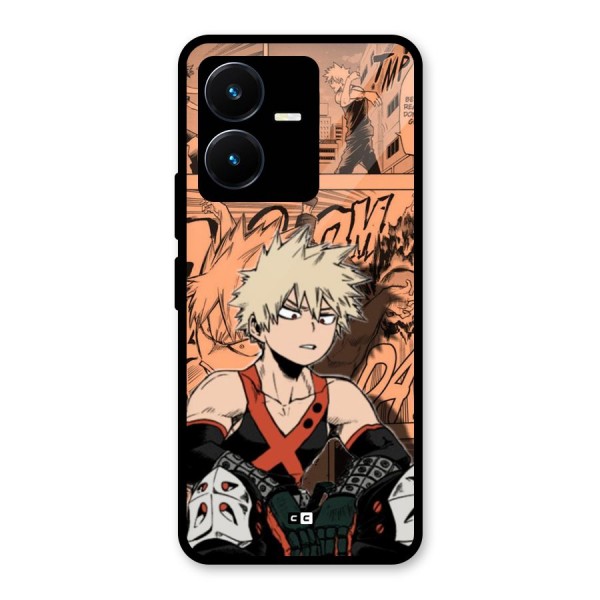 Bakugo Anime Manga Glass Back Case for Vivo Y22