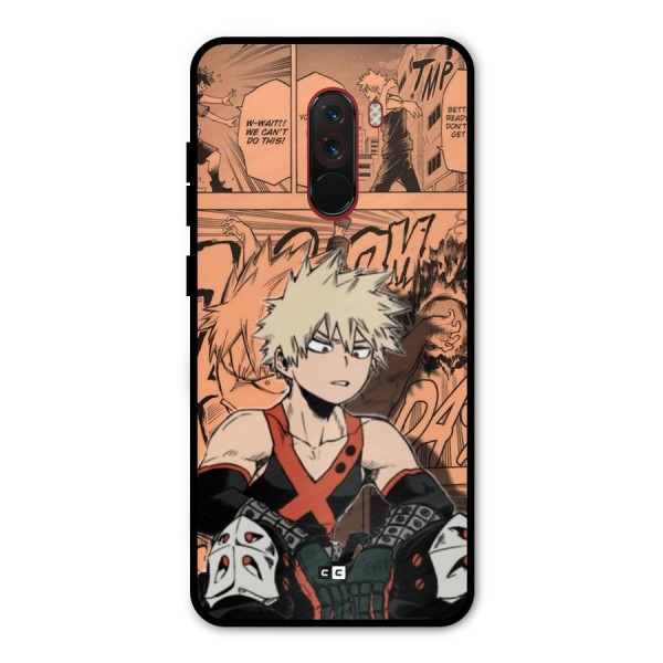 Bakugo Anime Manga Metal Back Case for Poco F1