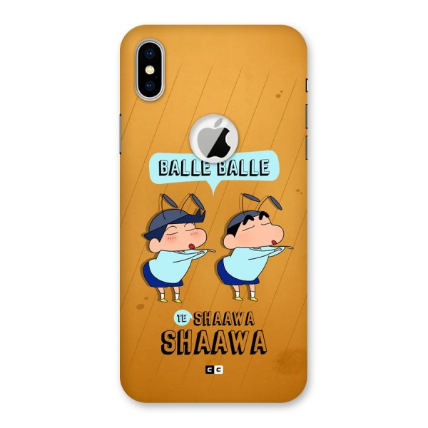 Balle Balle Shinchan Back Case for iPhone XS Logo Cut