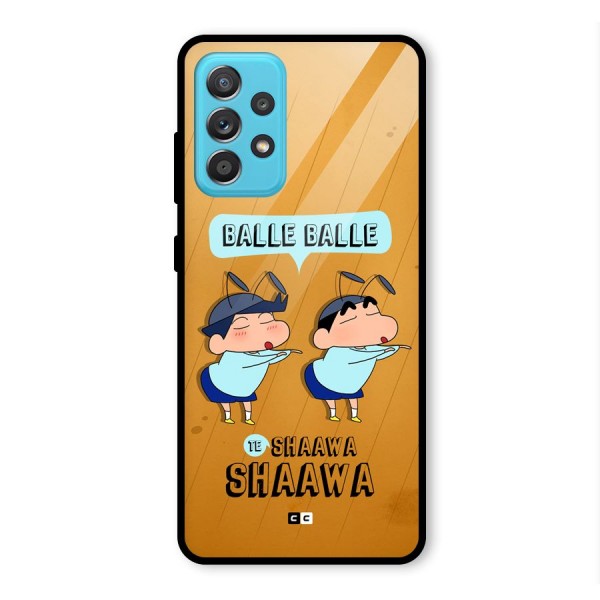 Balle Balle Shinchan Glass Back Case for Galaxy A52