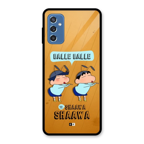 Balle Balle Shinchan Glass Back Case for Galaxy M52 5G