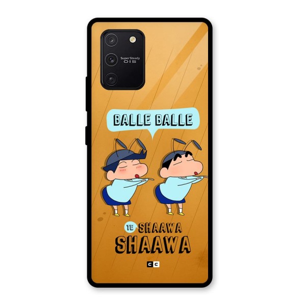 Balle Balle Shinchan Glass Back Case for Galaxy S10 Lite