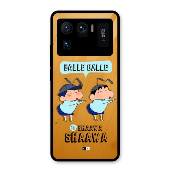 Balle Balle Shinchan Glass Back Case for Mi 11 Ultra