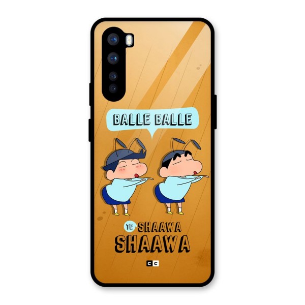 Balle Balle Shinchan Glass Back Case for OnePlus Nord