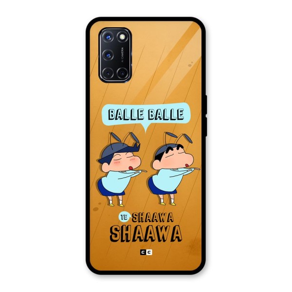 Balle Balle Shinchan Glass Back Case for Oppo A52