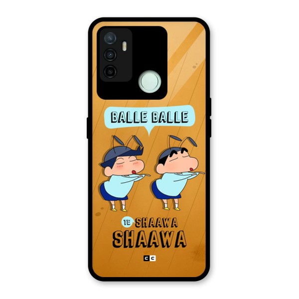 Balle Balle Shinchan Glass Back Case for Oppo A53