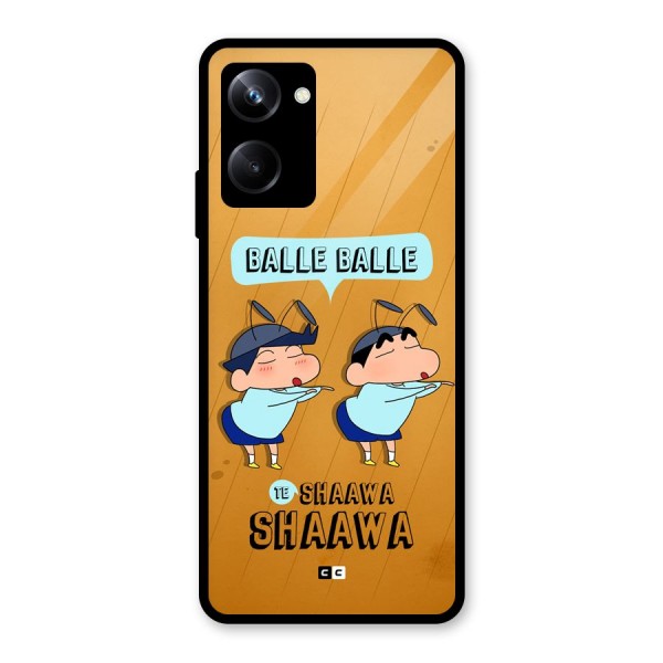 Balle Balle Shinchan Glass Back Case for Realme 10 Pro