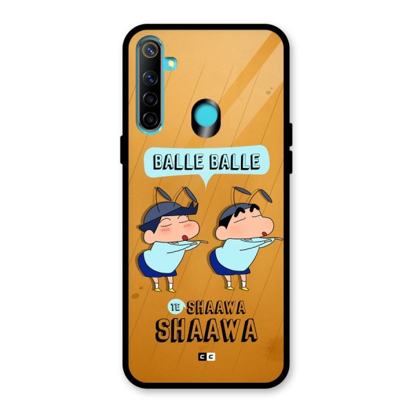 Balle Balle Shinchan Glass Back Case for Realme 5