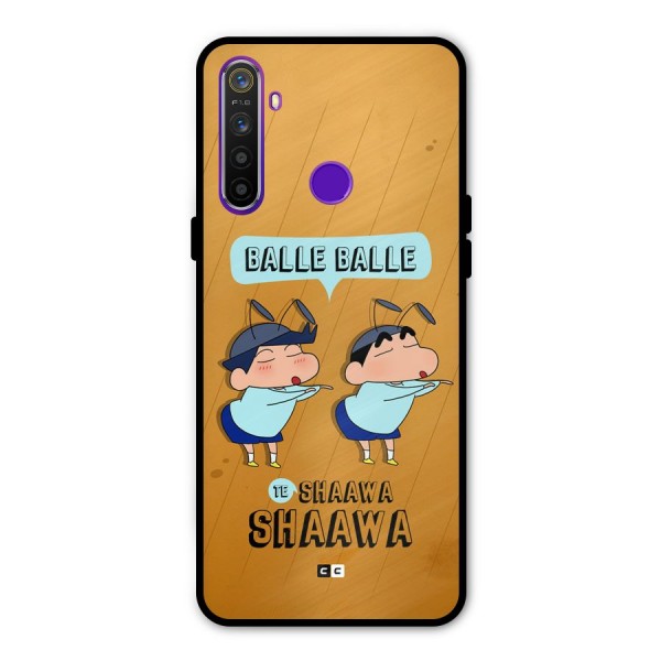 Balle Balle Shinchan Glass Back Case for Realme 5s