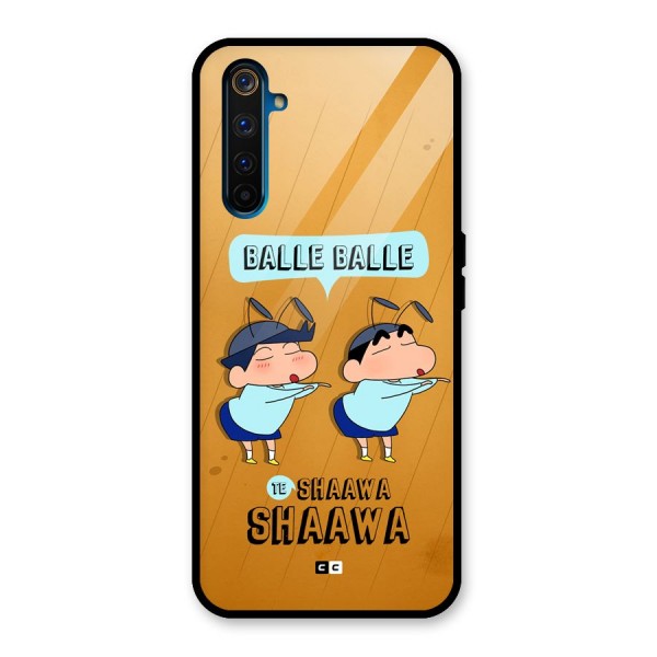 Balle Balle Shinchan Glass Back Case for Realme 6 Pro