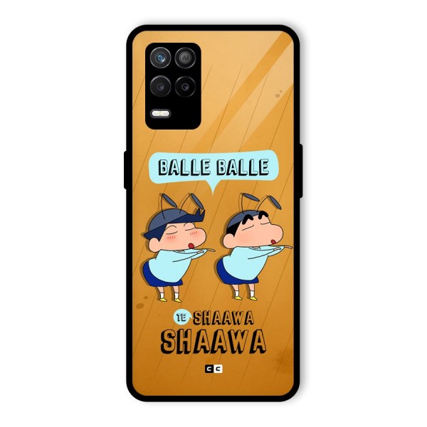 Balle Balle Shinchan Glass Back Case for Realme 9 5G