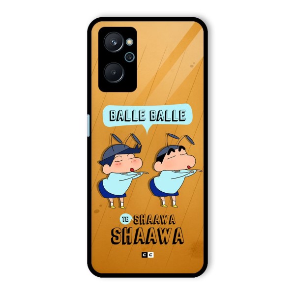 Balle Balle Shinchan Glass Back Case for Realme 9i