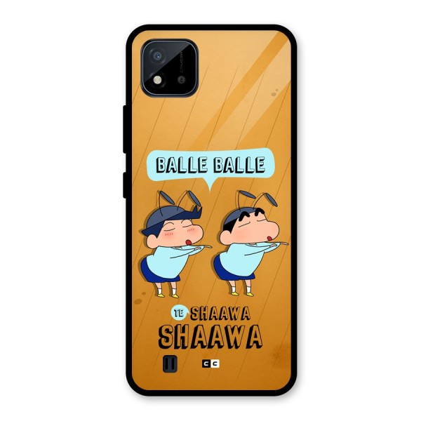 Balle Balle Shinchan Glass Back Case for Realme C11 2021