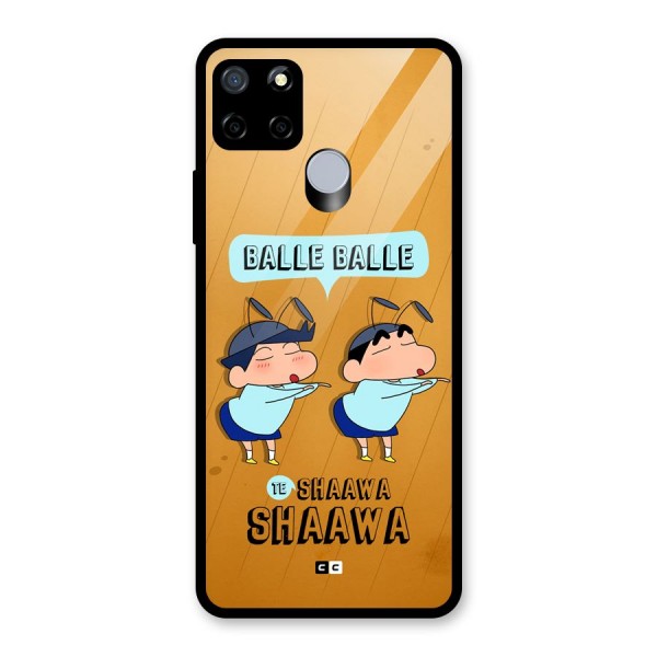 Balle Balle Shinchan Glass Back Case for Realme C12