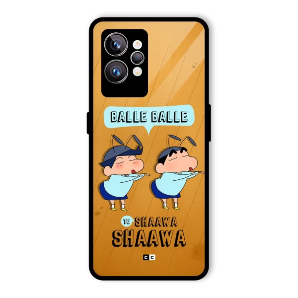 Balle Balle Shinchan Glass Back Case for Realme GT2 Pro