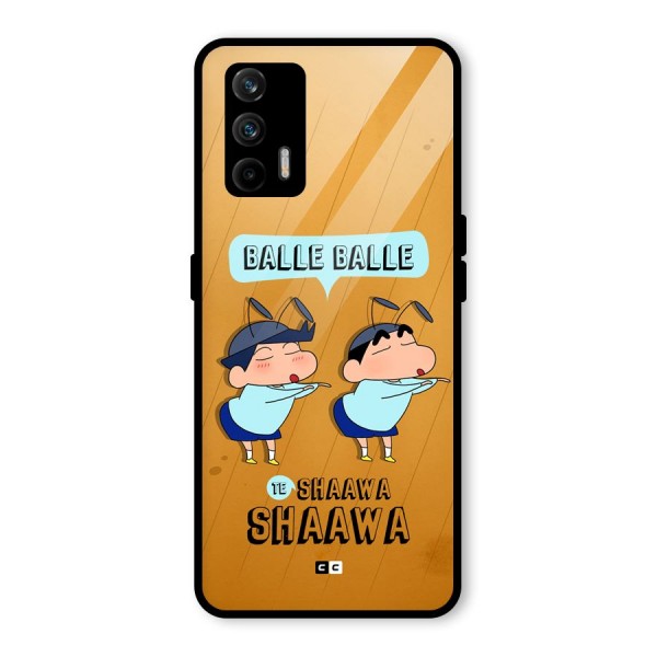 Balle Balle Shinchan Glass Back Case for Realme GT 5G