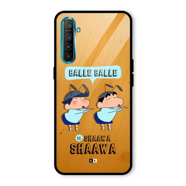 Balle Balle Shinchan Glass Back Case for Realme XT