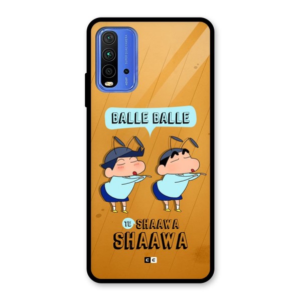 Balle Balle Shinchan Glass Back Case for Redmi 9 Power