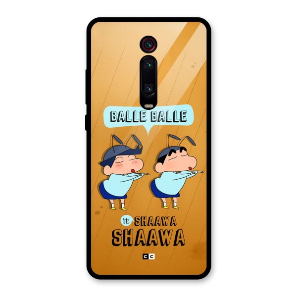 Balle Balle Shinchan Glass Back Case for Redmi K20