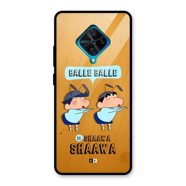 Balle Balle Shinchan Glass Back Case for Vivo S1 Pro