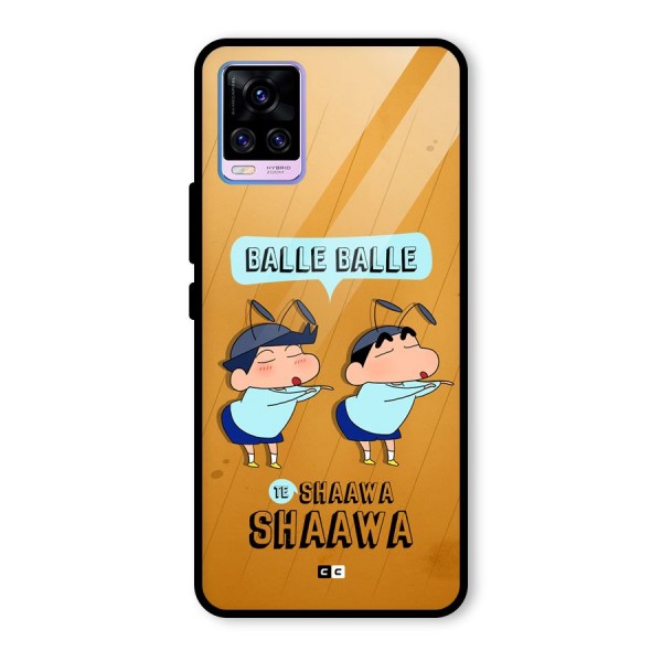 Balle Balle Shinchan Glass Back Case for Vivo V20 Pro