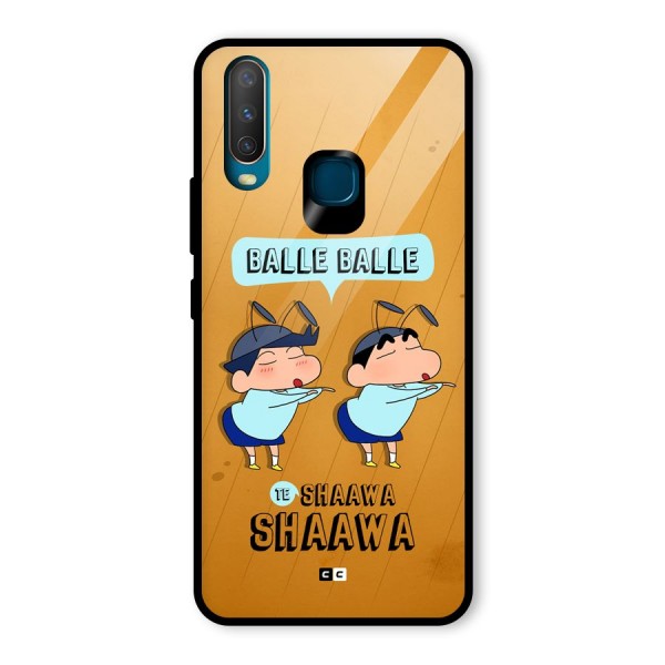 Balle Balle Shinchan Glass Back Case for Vivo Y12