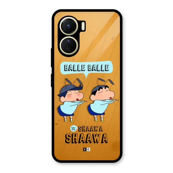 Balle Balle Shinchan Glass Back Case for Vivo Y16