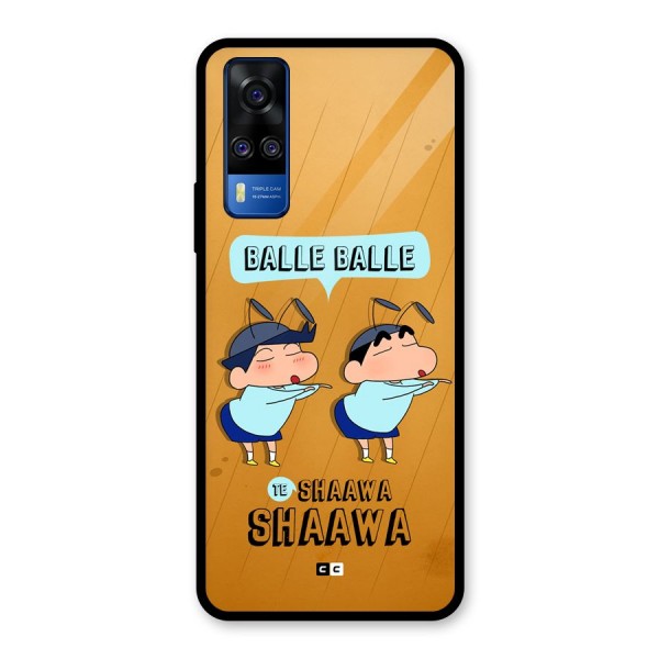 Balle Balle Shinchan Glass Back Case for Vivo Y51